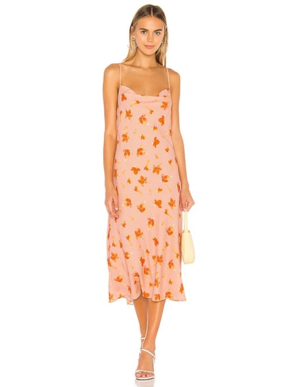 RESA Pink Floral Punch Berri Slip Midi Dress Size XS 8145